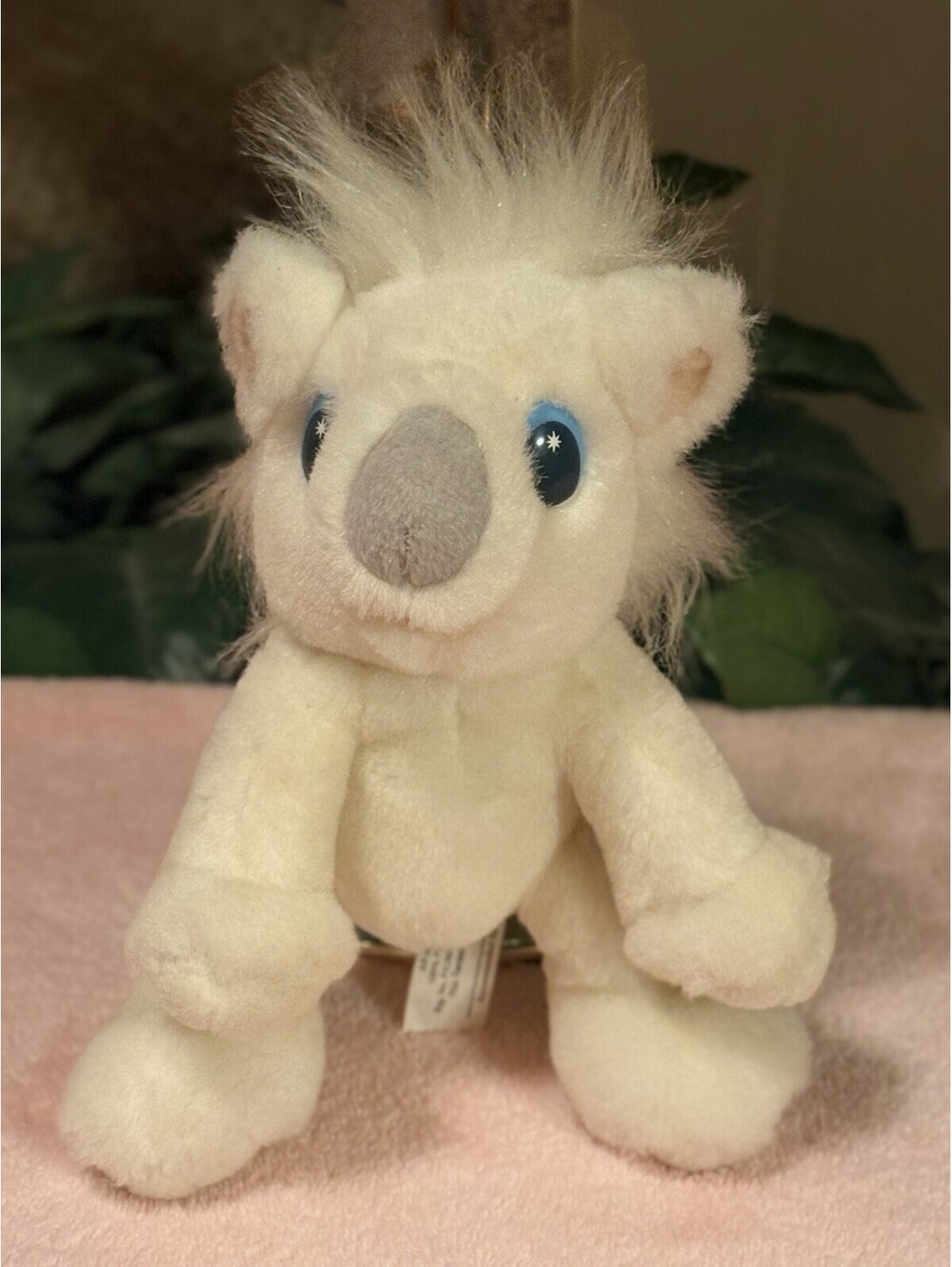 1997 Twinken Barney Adventure Friends Plush Toy White Koala Bear Dream Maker 7”